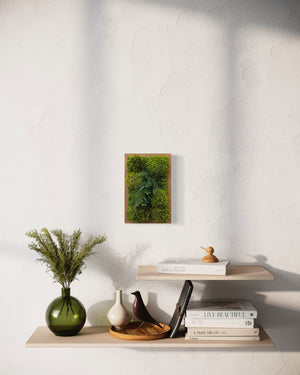 Fern & Moss Plant Painting Handmade 8” x 12” Hang Horizontal or Vertical Holiday Gift Size