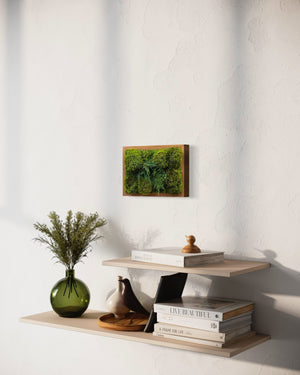 Fern & Moss Plant Painting Handmade 8” x 12” or 12” x 8” Hang Horizontal or Vertical Holiday Gift Size