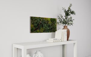 Warehouse Holiday Sale Preserved Moss Art Deep Red Branch 18" x 40"