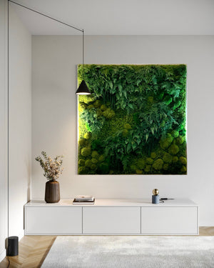 Warehouse Holiday Sale Extra Large Preserved Moss & Fern Art 68" x 68"