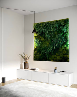Warehouse Holiday Sale Extra Large Preserved Moss & Fern Art 68" x 68"