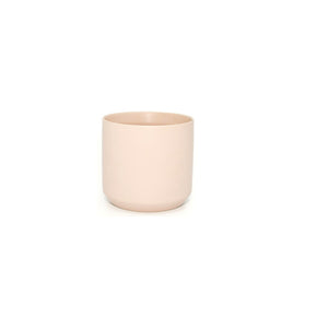 Set of three small ceramic pots for preserved fern plants, no watering needed, blush color option.
