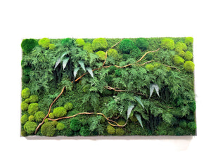 Natural Branch with Moss & Ferns - 68" x 33" Oversized Statement Piece