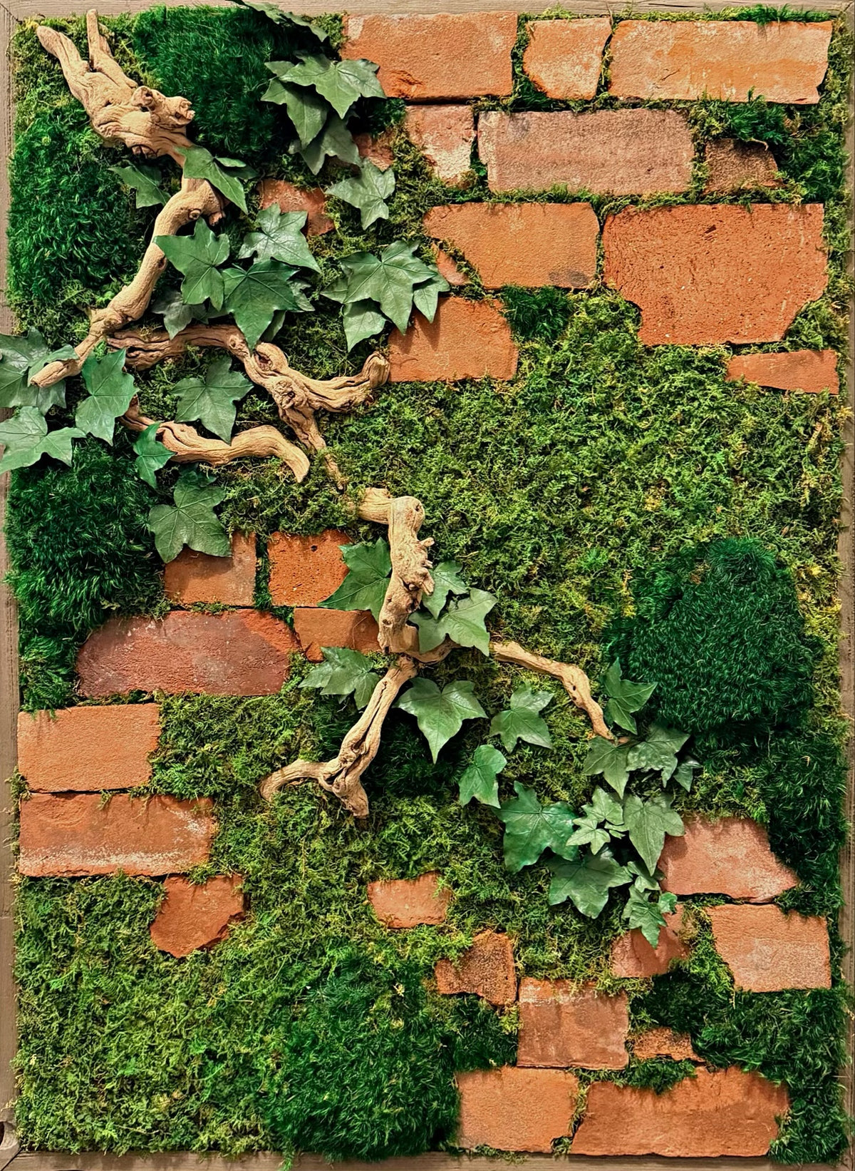 Warehouse Fall Sale Preserved Moss Art Brick & Ivy 24" x 32"