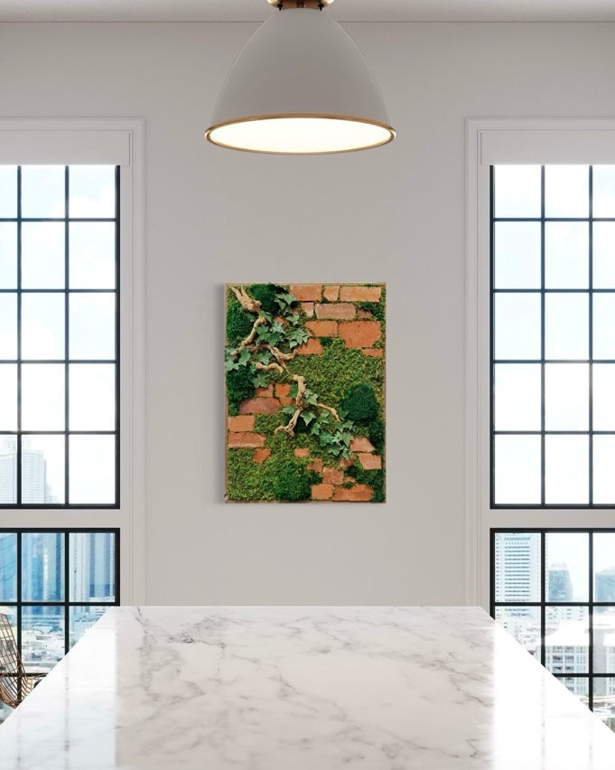 Warehouse Fall Sale Preserved Moss Art Brick & Ivy 24" x 32"