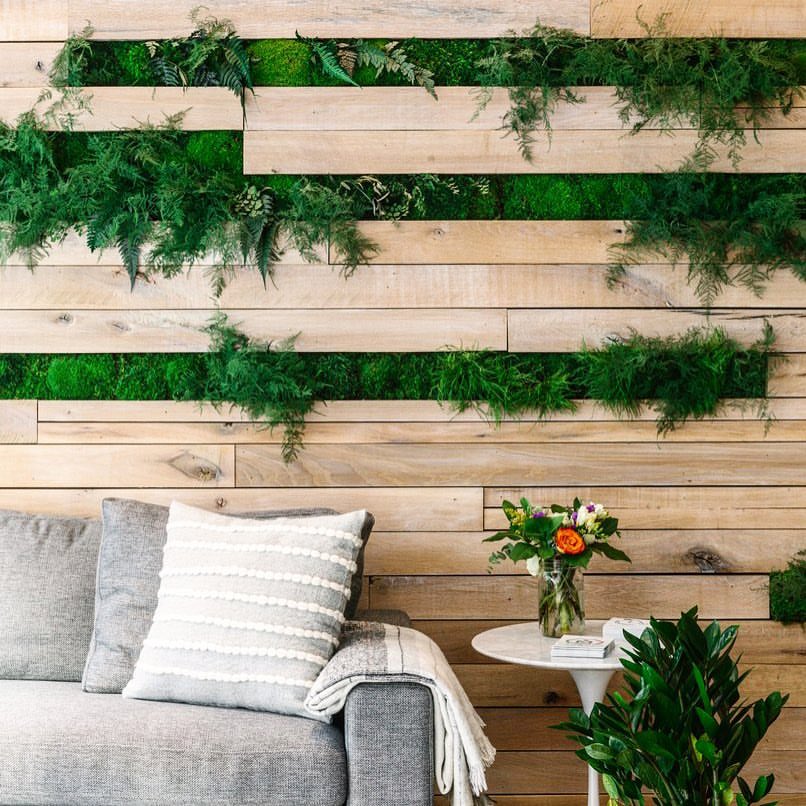 bushy-fern-moss-slats-inside-wood-wall