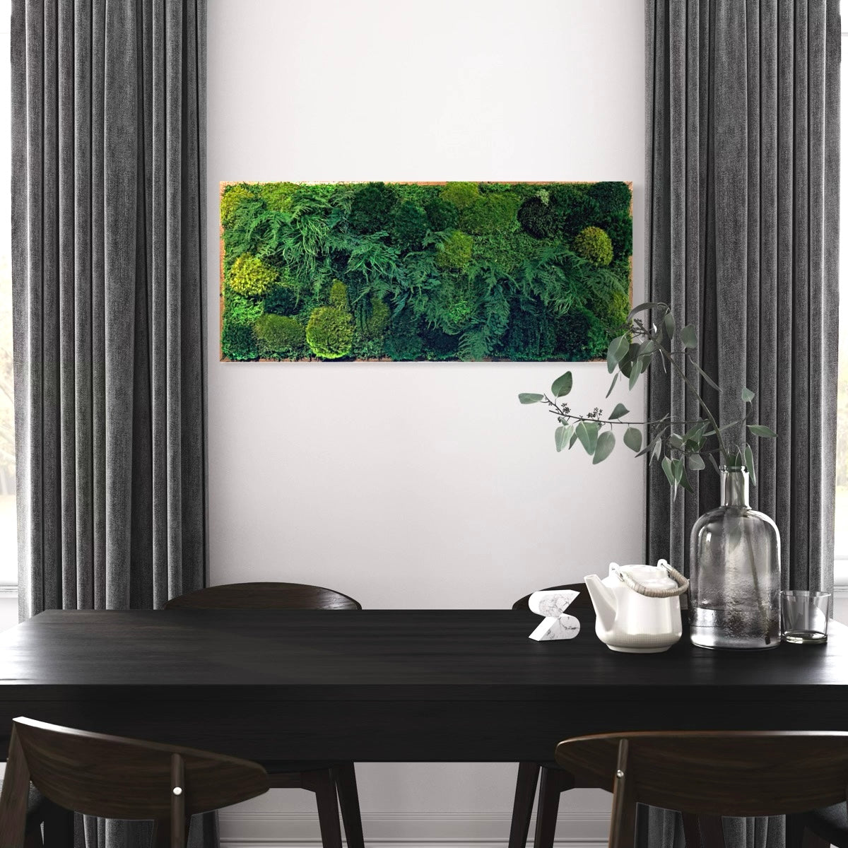 Warehouse Fall Sale Preserved Moss &amp; Fern Art Horizontal 40" x 18"