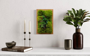 Fern & Moss Plant Painting Handmade 8” x 12” or 12” x 8” Hang Horizontal or Vertical Holiday Gift Size