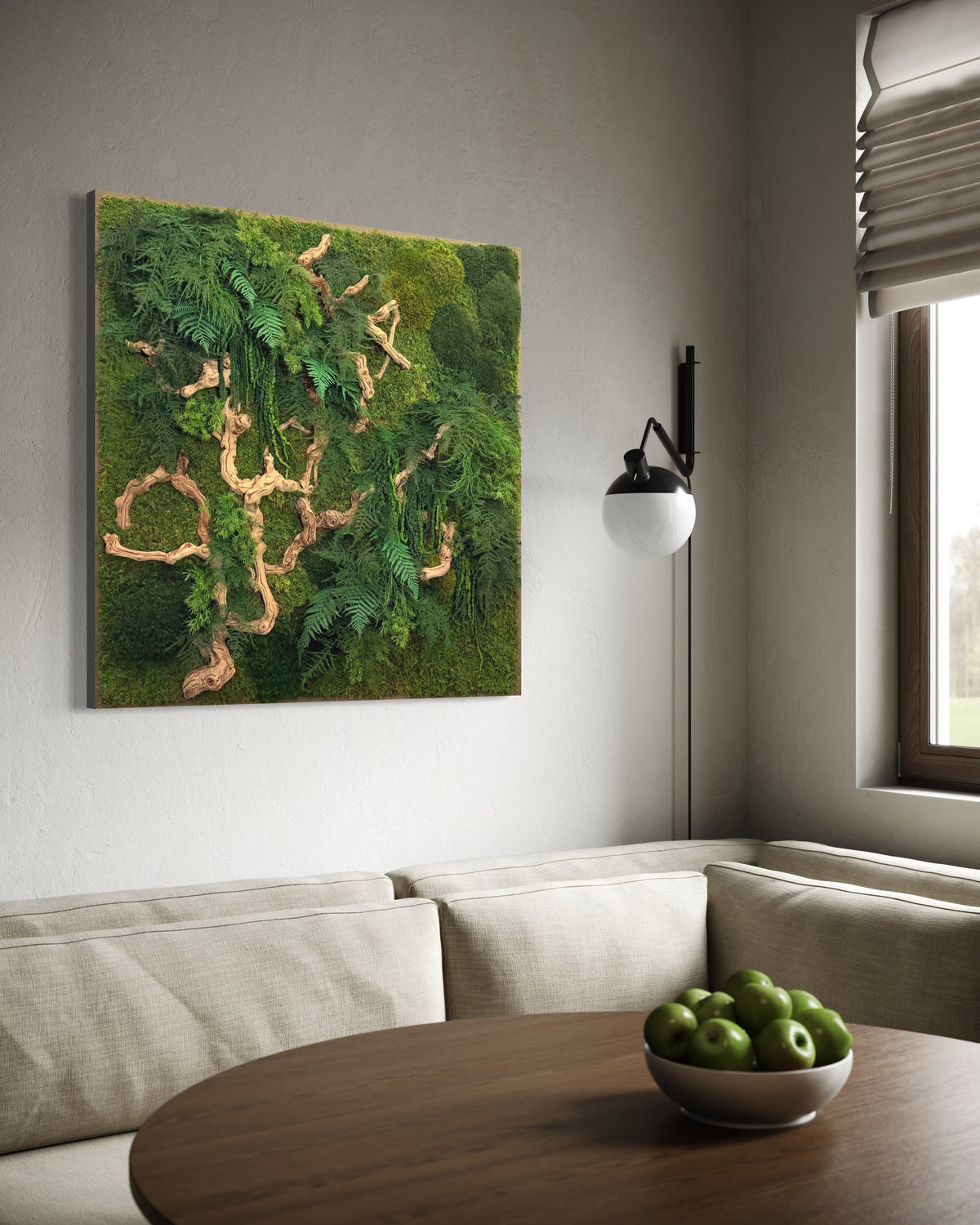 Warehouse Holiday Sale Preserved Moss &amp; Extra Fern Art Sandwood Branch 36&quot; x 36&quot;