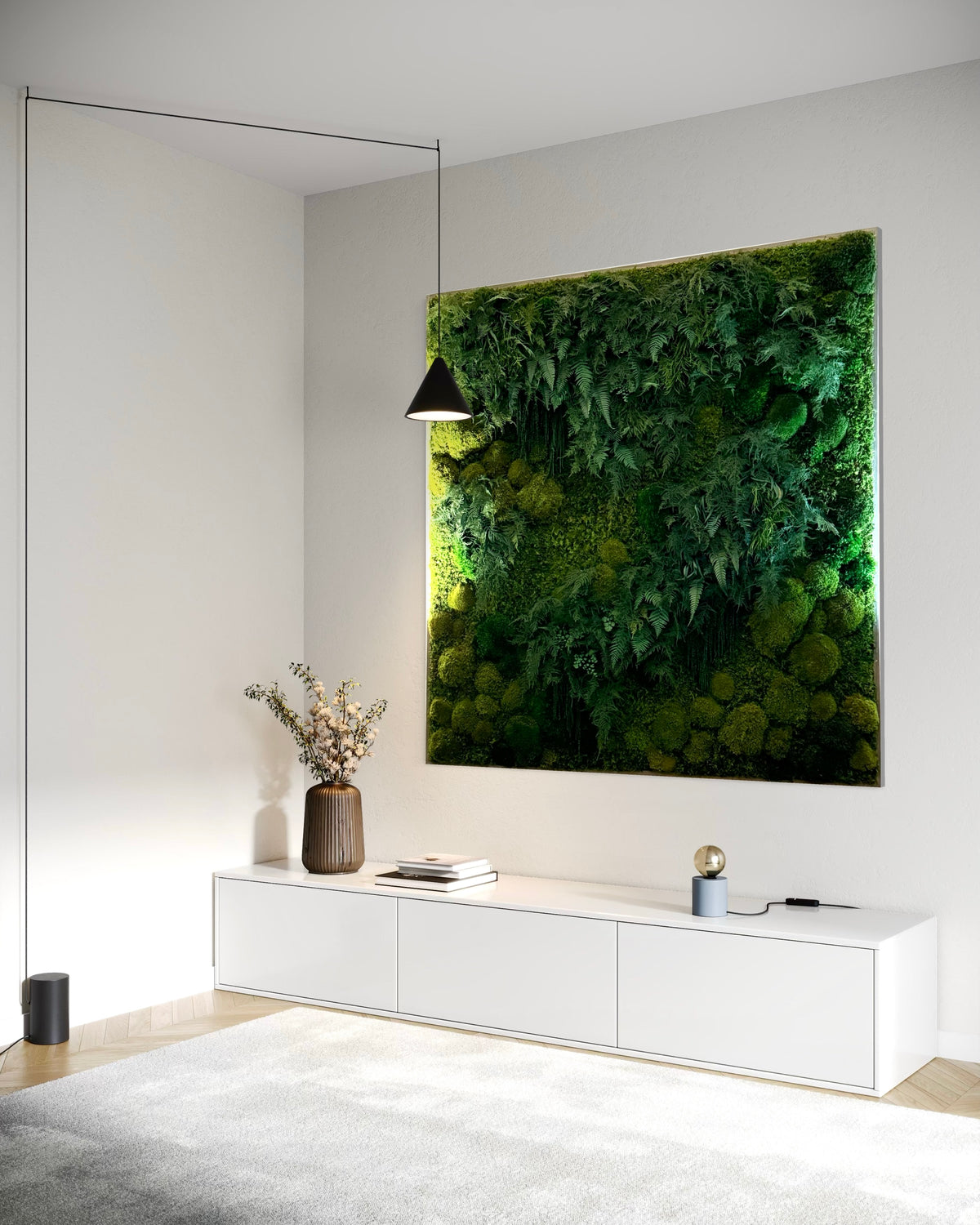 Warehouse Holiday Sale Extra Large Preserved Moss &amp; Fern Art 68&quot; x 68&quot;