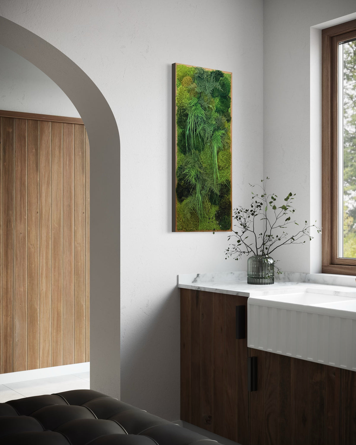 Warehouse Holiday Sale Preserved Moss &amp; Fern Art 18” x 40”