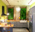 beautiful-kitchen-preserved-moss-and-fern-vertical-green-art-in-frame-on-brick-wall