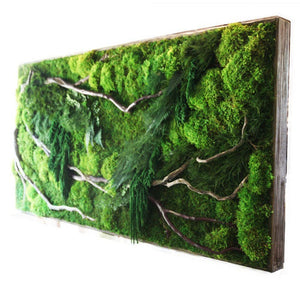 large moss wall art red branches