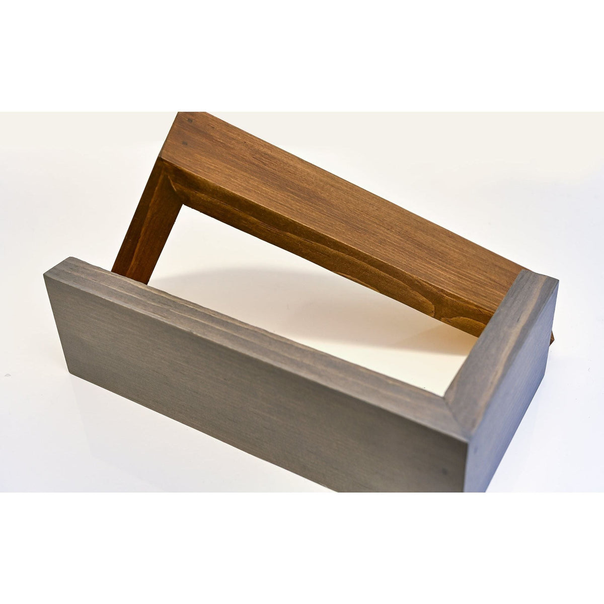 Rustic grey wood frame for Sandwood Branch 18” X 18” Plant Painting®.